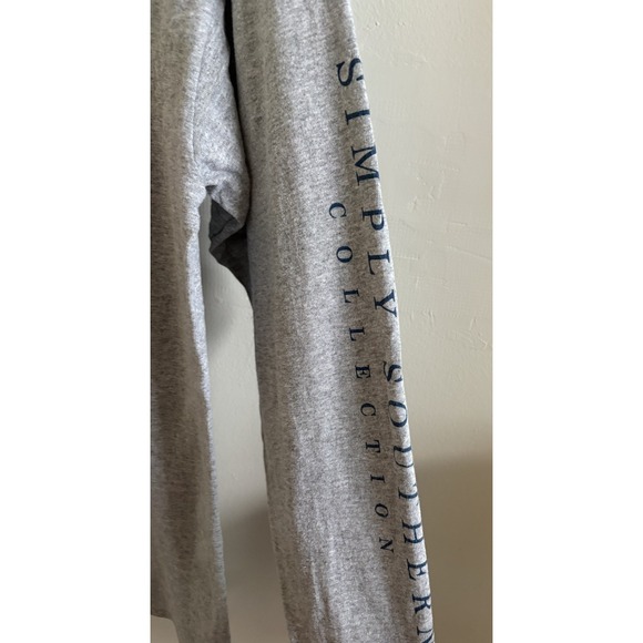 Simply Southern Women's‎ Gray Long Sleeve 100% Cotton Lord Is Good Tee Medium - Picture 8 of 8